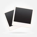 Photo frame blank in retro or old style isolated on white background. Vector illustration Royalty Free Stock Photo